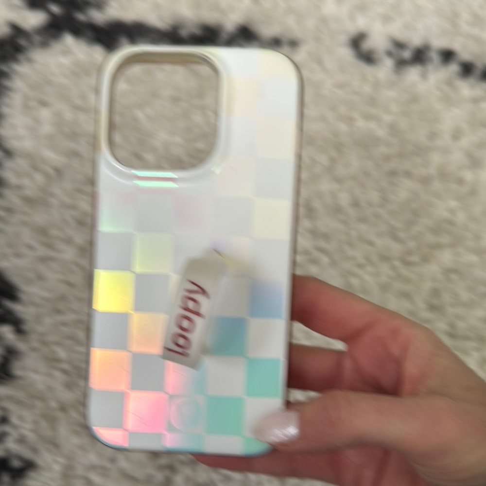 Ideal of Sweden Holographic Checkered Phone Case